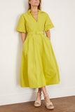 Simkhai Casual Dresses Deanna Short Sleeve Belted Midi Dress in Yellow Plum Simkhai Deanna Short Sleeve Belted Midi Dress in Yellow Plum
