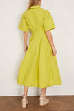 Simkhai Casual Dresses Deanna Short Sleeve Belted Midi Dress in Yellow Plum Simkhai Deanna Short Sleeve Belted Midi Dress in Yellow Plum