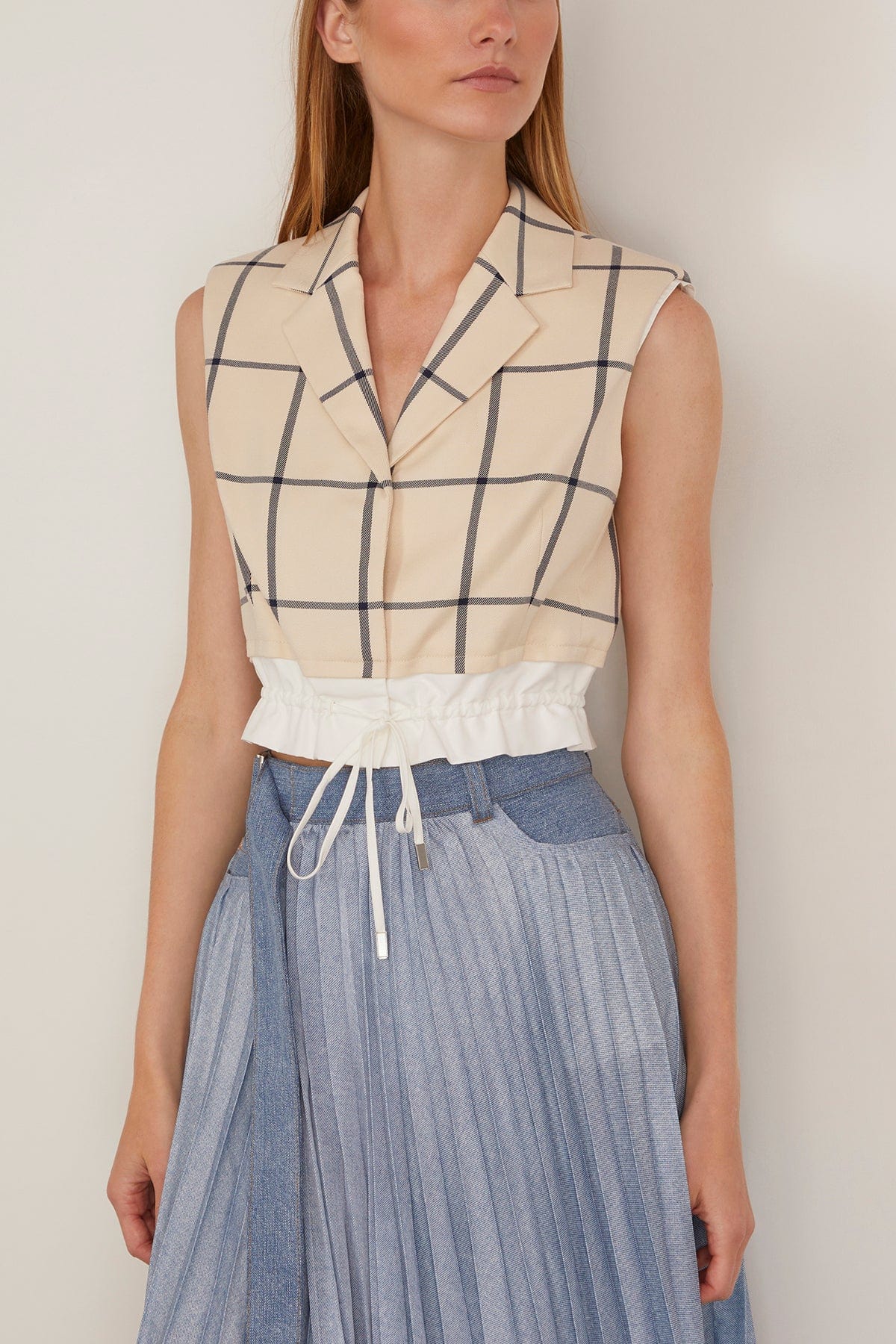 Simkhai Emmers Sleeveless Top in Eggshell Multi