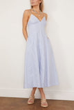 Simkhai Casual Dresses Honor Cami Midi Dress in Blue Hydrangea Stripe Simkhai Honor Cami Midi Dress in Blue Hydrangea Stripe