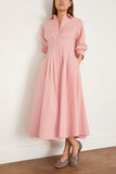 Simkhai Casual Dresses Jazz Pintuck Midi Dress in Dusty Rose Simkhai Jazz Pintuck Midi Dress in Dusty Rose