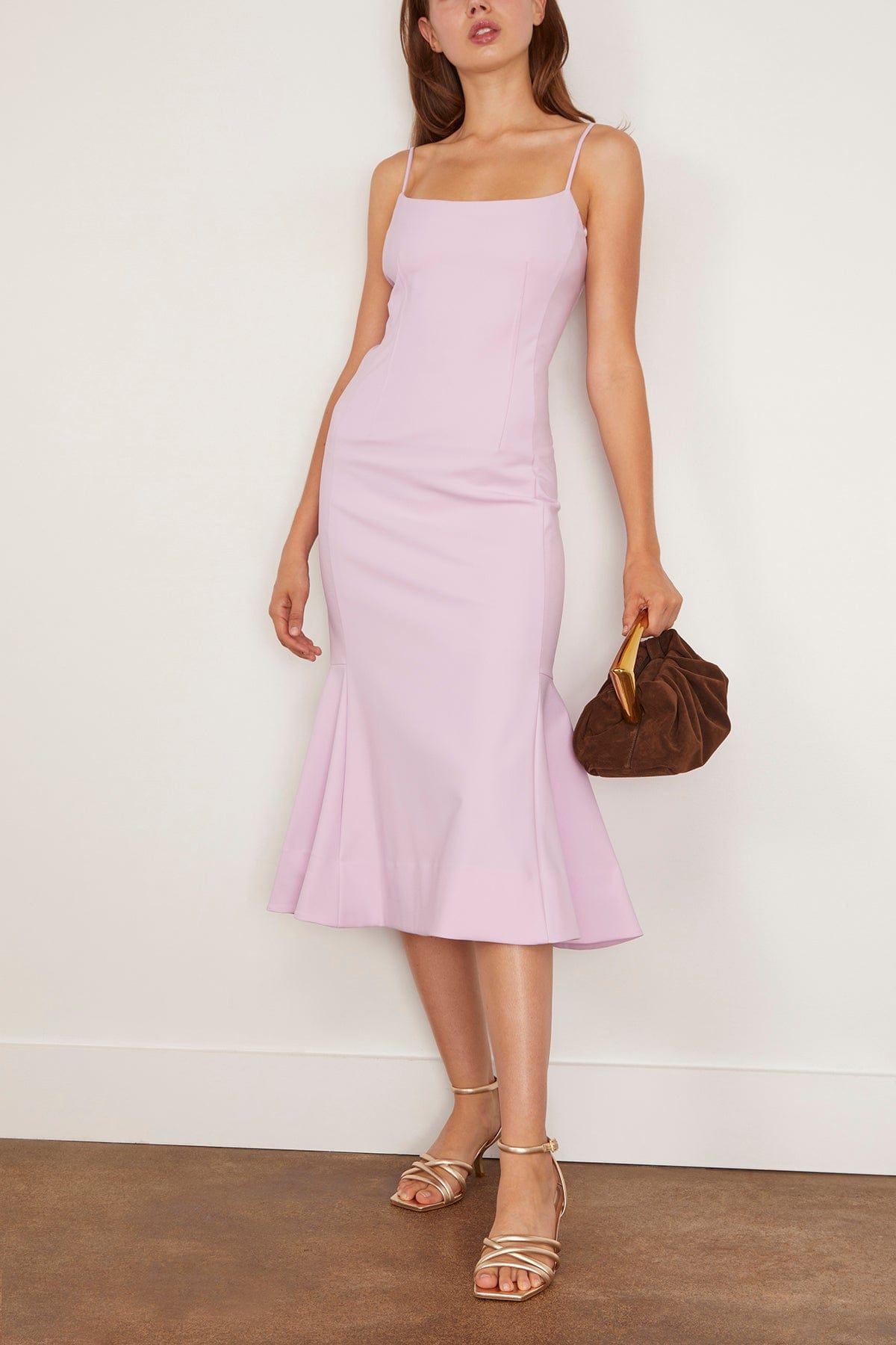 Simkhai Kimmy Sleeveless Midi Dress in Orchid