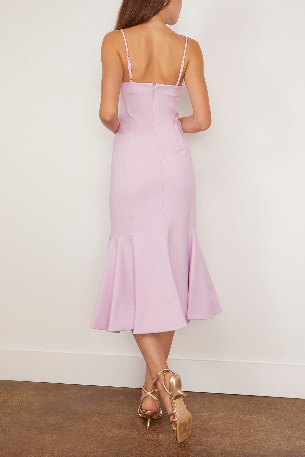 Simkhai Kimmy Sleeveless Midi Dress in Orchid