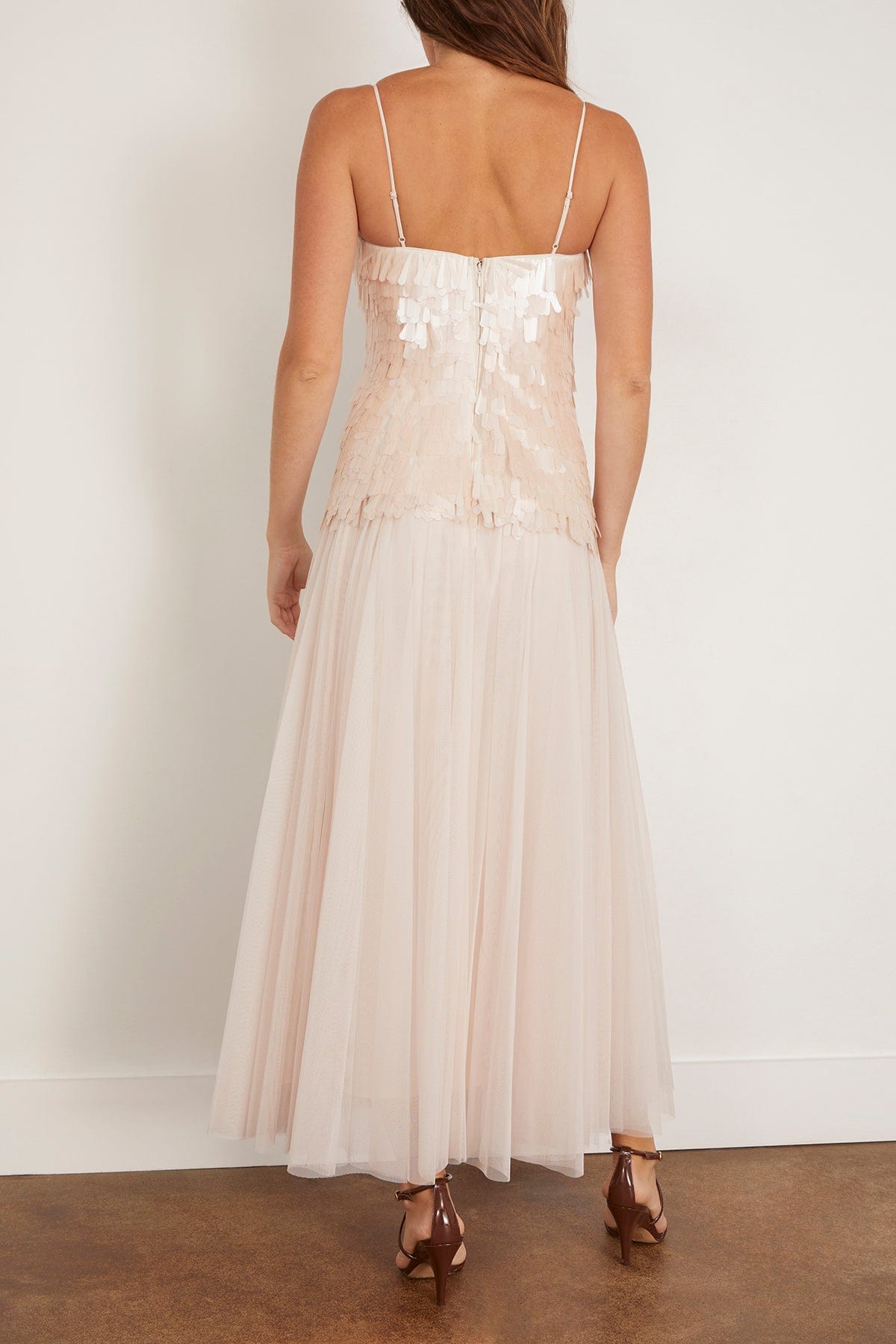 Simkhai Maxine Bustier Midi Dress in Sand