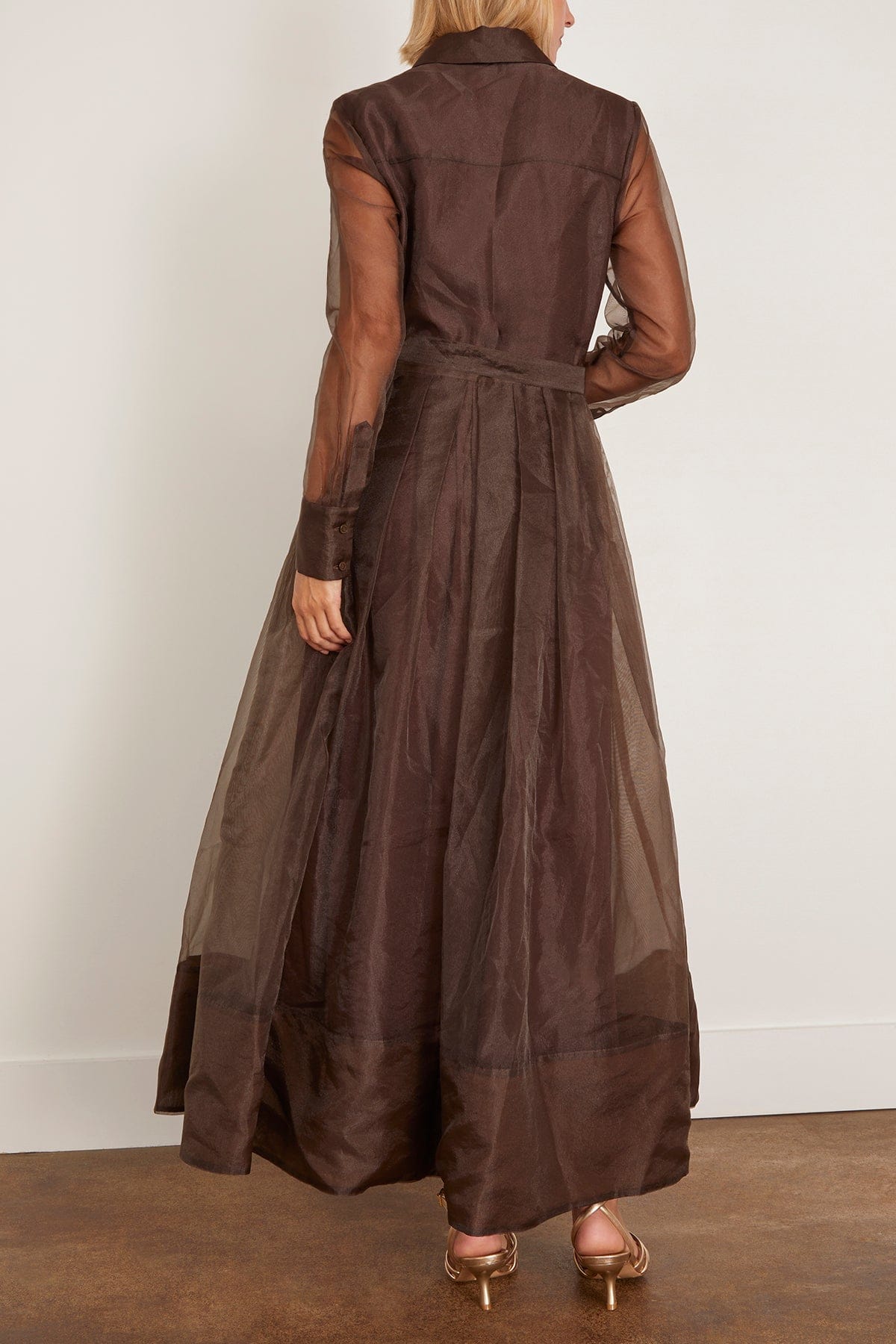 Simkhai Montgomery Long Sleeve Button Up Midi Dress in Chocolate Hampden Clothing Simkhai Montgomery Long Sleeve Button Up Midi Dress in Chocolate Hampden Clothing