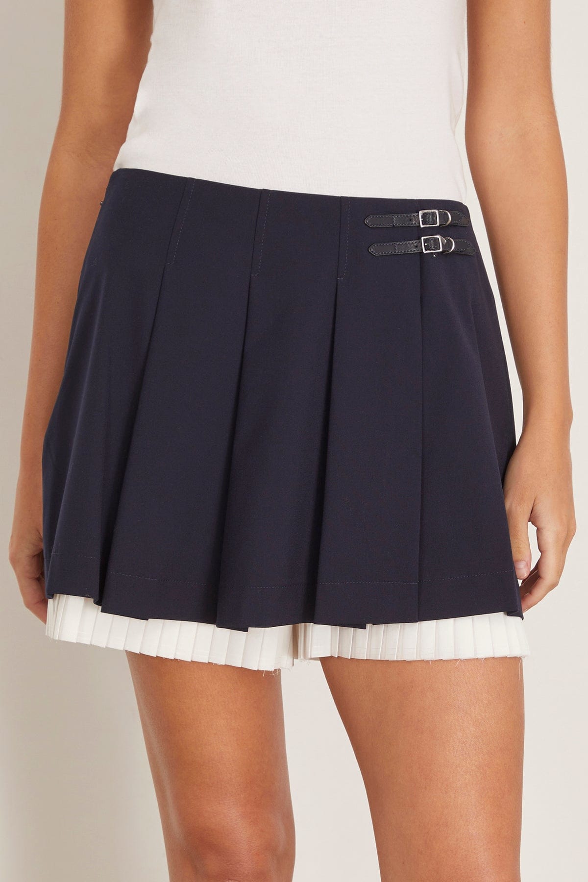 Simkhai Suzie Pleated Skort in Midnight