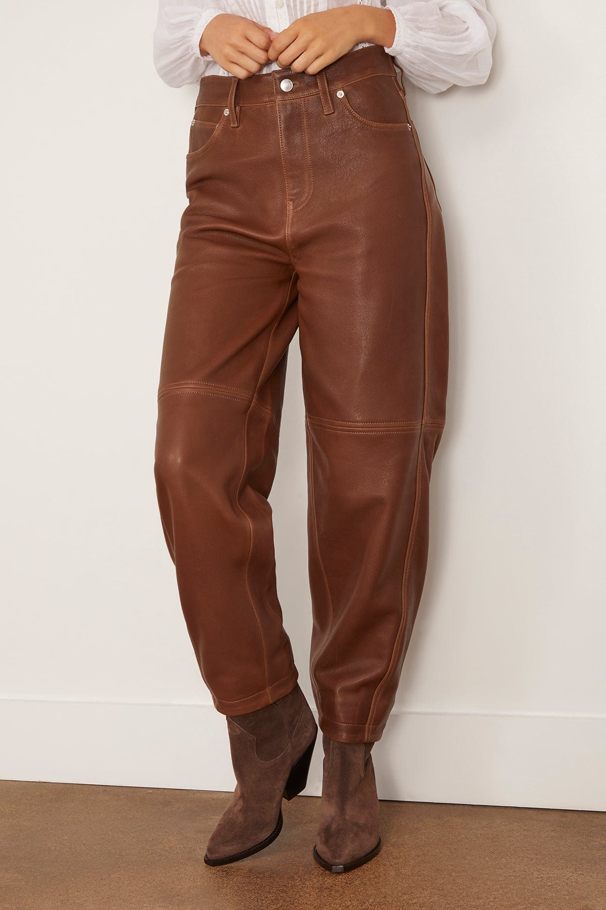 Simkhai Waldon Curved Leg Pant in Cocoa