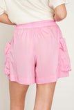 Simone Rocha Shorts Cargo Flap Pocket Flare Shorts in Bright Pink Simone Rocha Cargo Flap Pocket Flare Shorts in Bright Pink