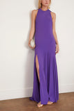 Simone Rocha Gowns Long Bow Detail Halter Bias Cut Dress in Purple Simone Rocha Long Bow Detail Halter Bias Cut Dress in Purple
