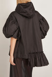 Simone Rocha Jackets Ruffle Detail Petal Sleeve Cagoule in Black Simone Rocha Ruffle Detail Petal Sleeve Cagoule in Black