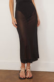 Simone Rocha Skirts Sheer Column Skirt in Black Simone Rocha Sheer Column Skirt in Black