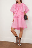 Simone Rocha Casual Dresses Short Ruffle Detail Dress in Bright Pink Simone Rocha Short Ruffle Detail Dress in Bright Pink