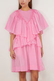 Simone Rocha Casual Dresses Short Ruffle Detail Dress in Bright Pink Simone Rocha Short Ruffle Detail Dress in Bright Pink