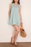 Elena Dress in Pool Stripe