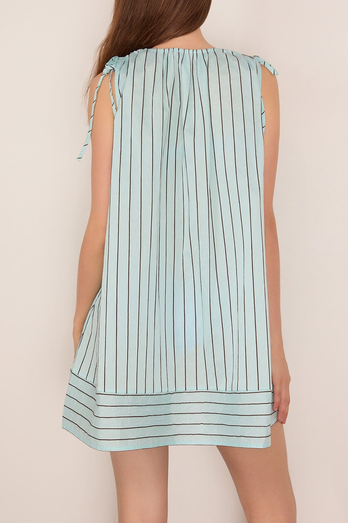 STAUD Elena Mixed Stripe Cotton Blend Shift Dress in Pool Stripe at Nordstrom, Size X-Large STAUD Elena Mixed Stripe Cotton Blend Shift Dress in Pool Stripe at Nordstrom, Size X-Large