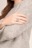 Stoned Fine Jewelry Jubilee Emerald Cut Illusion Ring in 14k White Gold