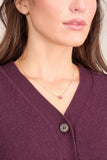Stoned Fine Jewelry Mini Forget-Me-Not Pink Tourmaline Necklace in 18k Yellow Gold