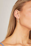 Classic Starburst Saucer Earring in 18k Yellow Gold