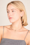Stoned Fine Jewelry Collet 1 Carat Diamond Charm in 18k Yellow and Blackened Gold