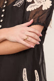 Stoned Fine Jewelry Wrapped Barb Ring in 18k Yellow Gold