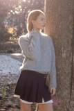 Forte Forte Stretch Baby Suri Alpaca Oversized Sweater in Pearl