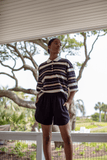 Rohe Tops Striped Oversized Polo in Block Stripe Rohe Striped Oversized Polo in Block Stripe