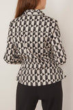 Amir Taghi Suki Top in Ecru and Black