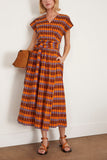 Toast Casual Dresses Check Cotton Linen Wrap Dress in Spice Multi TOAST Check Cotton Linen Wrap Dress in Spice Multi