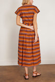 Toast Casual Dresses Check Cotton Linen Wrap Dress in Spice Multi TOAST Check Cotton Linen Wrap Dress in Spice Multi