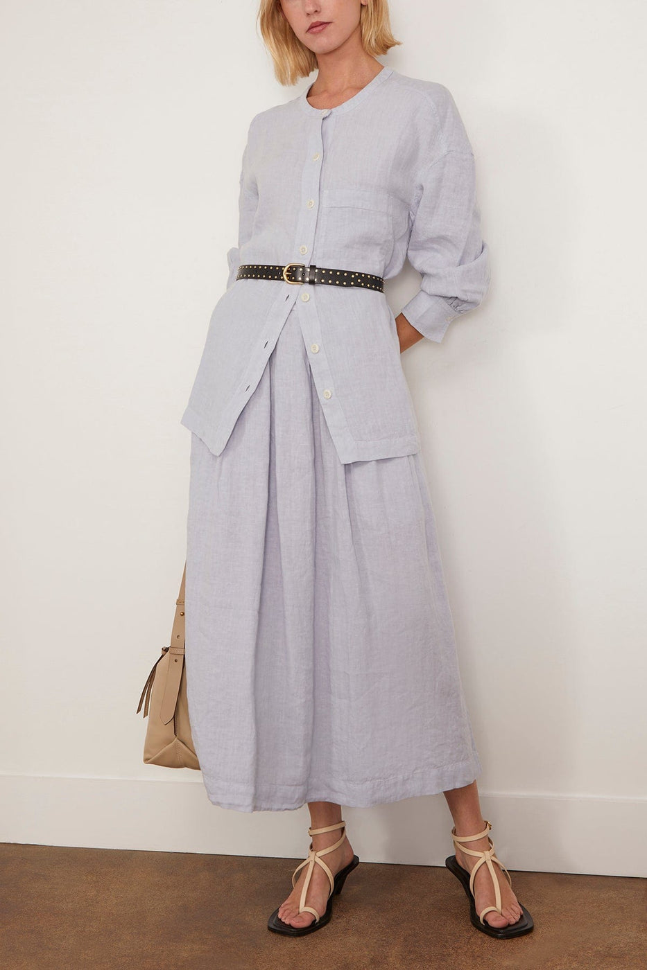 Toast Tops Garment Dyed Linen Oversized Shirt in Egg Blue TOAST Garment Dyed Linen Oversized Shirt in Egg Blue