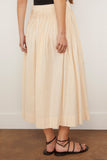 Toast Skirts Pleated Cotton Linen Skirt in Ecru TOAST Pleated Cotton Linen Skirt in Ecru