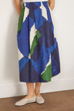 Toast Skirts Washi Print Cotton Linen Skirt in Ecru/Blue/Green TOAST Washi Print Cotton Linen Skirt in Ecru/Blue/Green