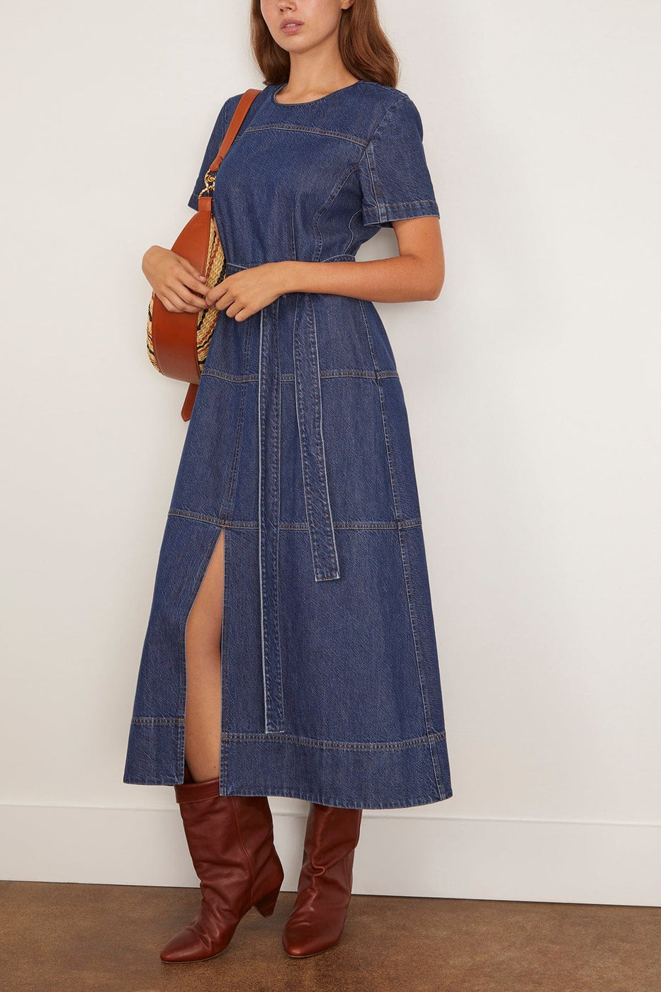 Tanya Taylor Ella Dress in Classic Indigo Blue