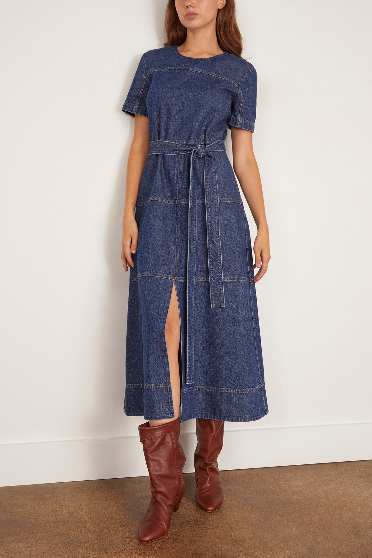 Tanya Taylor Ella Dress in Classic Indigo Blue