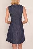 Tanya Taylor Glenda Denim Dress in Dark Indigo
