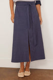 Tanya Taylor Hudson Skirt in Dark Chambray