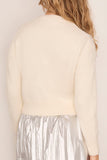 Tanya Taylor Lexia Embellished Sweater in Cream