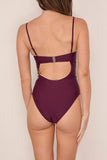 Tanya Taylor Monroe One Piece in Deep Plum