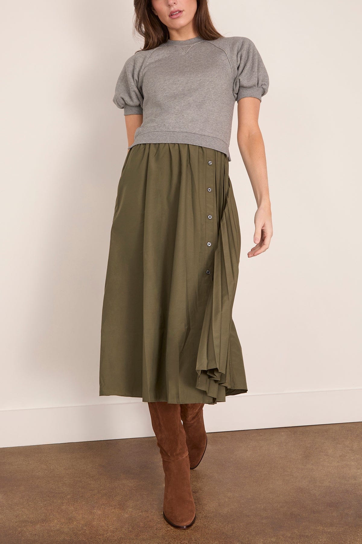 Tanya Taylor Shayna Dress in Heather Gray