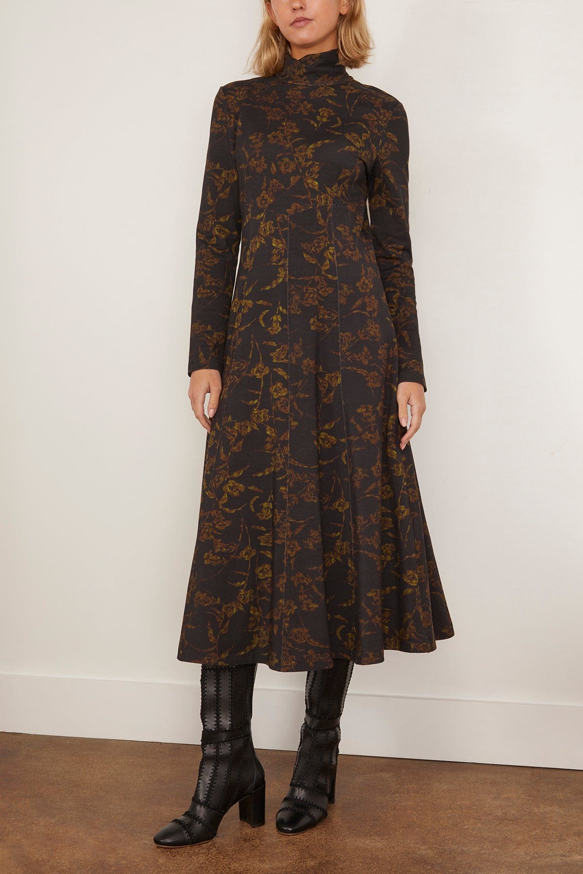 Tanya Taylor - Tanya Taylor Thea Dress in Black Forest/Green Multi L - Hampden Clothing Tanya Taylor - Tanya Taylor Thea Dress in Black Forest/Green Multi L - Hampden Clothing