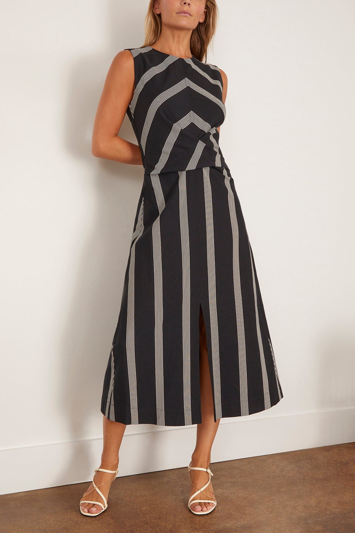 Tanya Taylor Theo Dress in Black/Cream