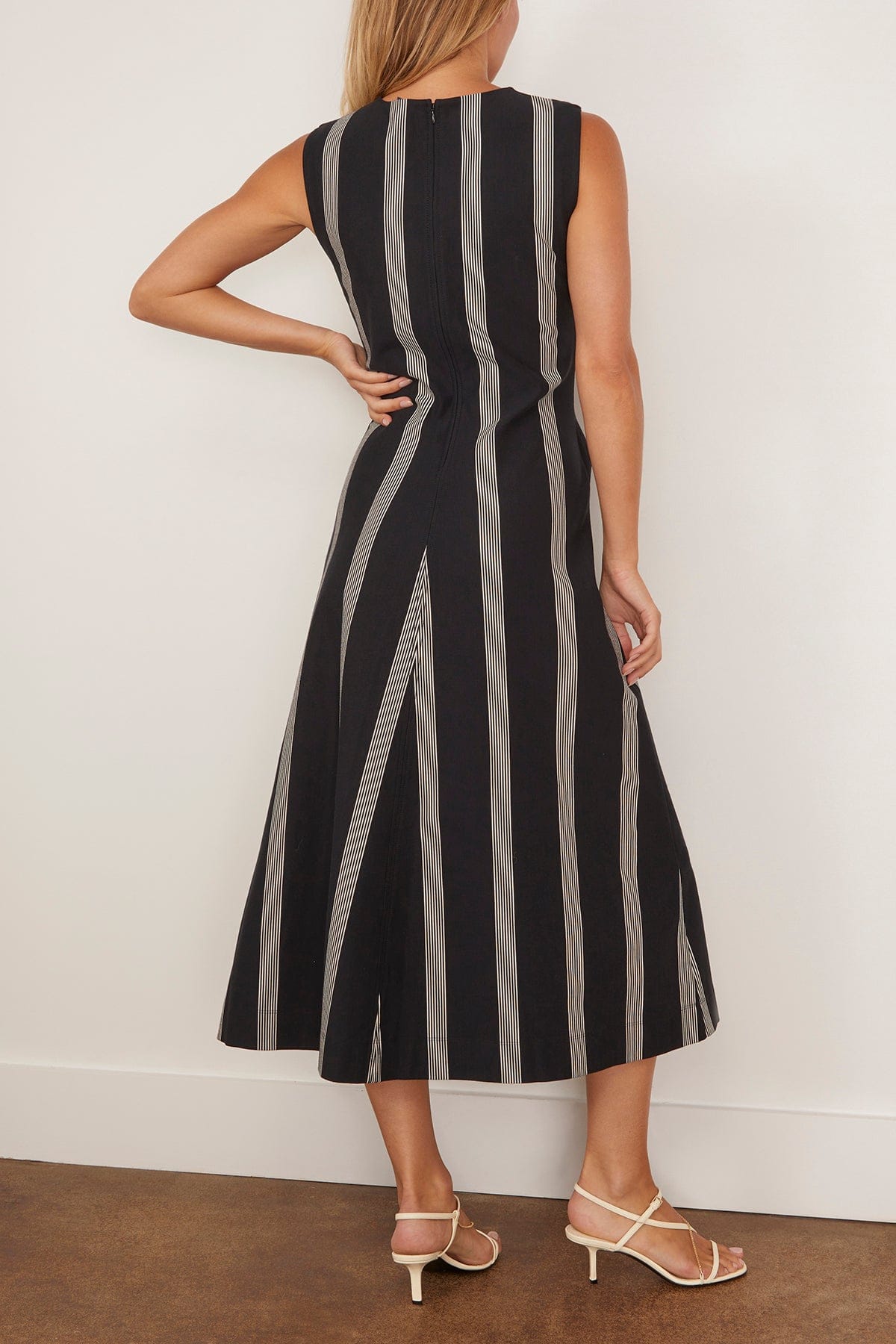 Tanya Taylor Theo Dress in Black/Cream