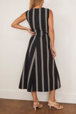 Tanya Taylor Theo Dress in Black/Cream