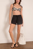 Tanya Taylor Valencia Bikini Top in Black Multi