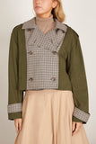 Tanya Taylor Walton Jacket in Army Check Multi