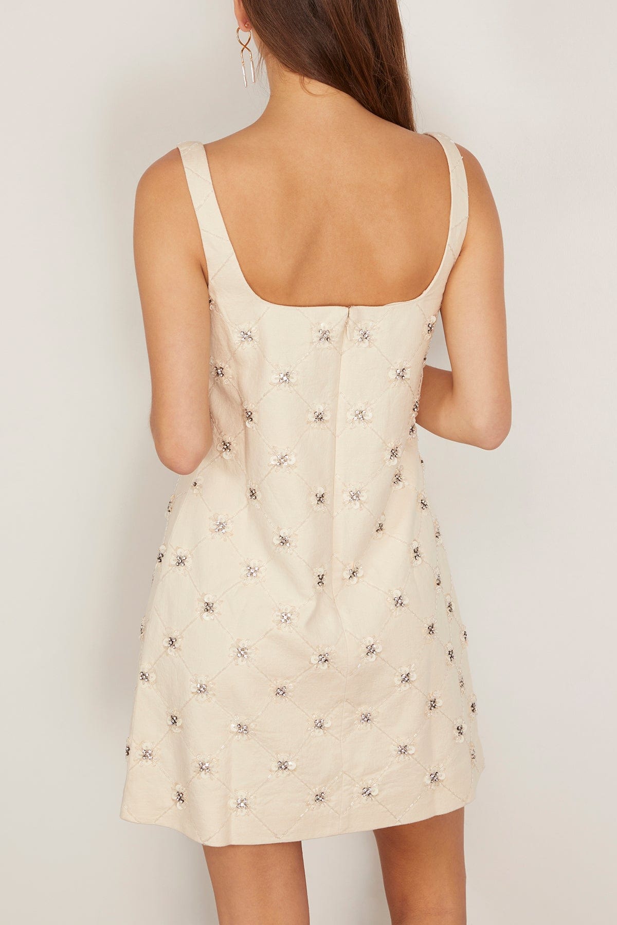 Tanya Taylor Cocktail Dresses Barton Dress in Creme Tanya Taylor Barton Dress in Creme