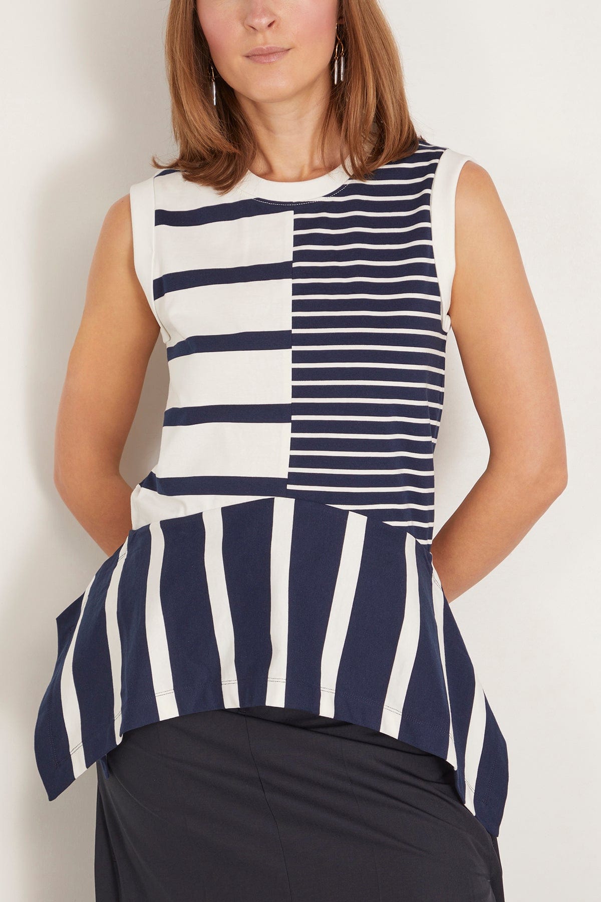 Tanya Taylor Chantel Top in Maritime Blue Multi Mix