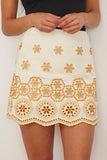 Tanya Taylor Clarisse Skirt in Ivory/Marigold Multi