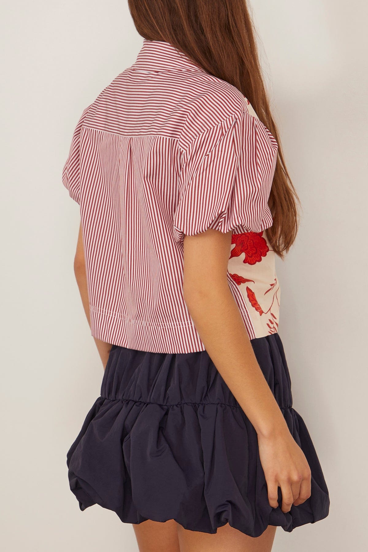Tanya Taylor Elza Top in Cream/Tomato