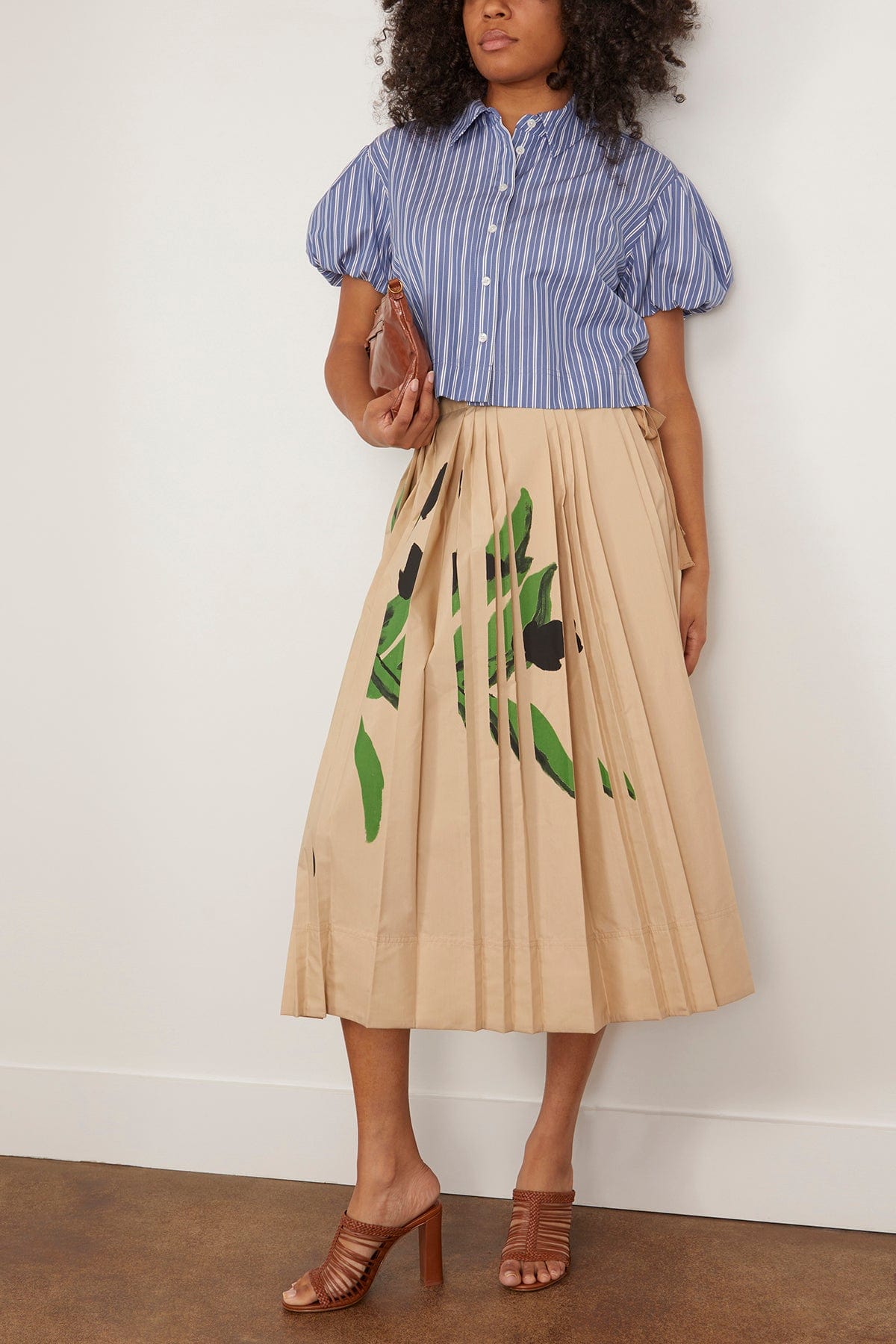 Tanya Taylor Tops Elza Top in French Blue/White Multi Elza Top in French Blue/White Multi